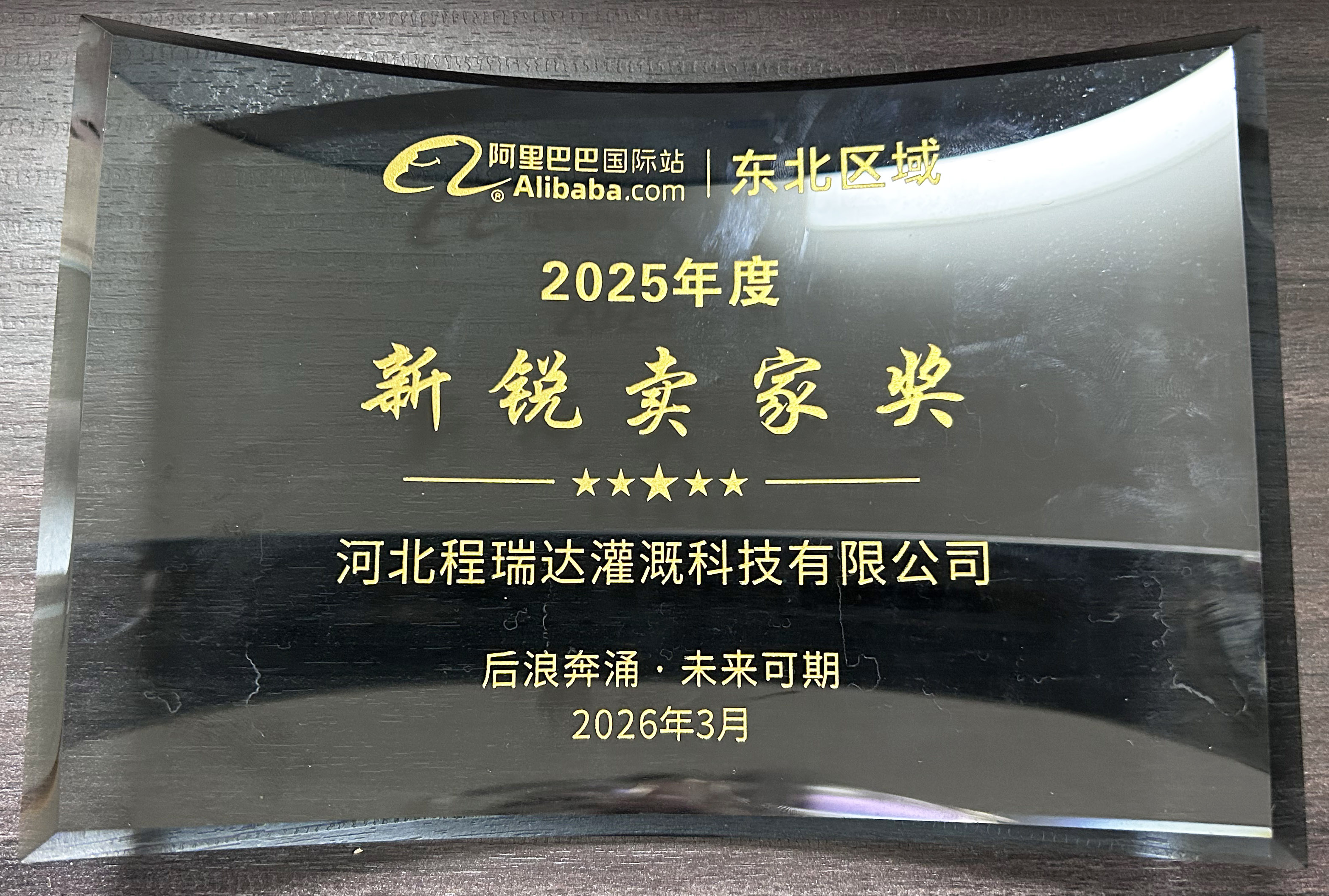 齐齐哈尔程瑞达灌溉 | 荣获阿里国际站新锐卖家奖